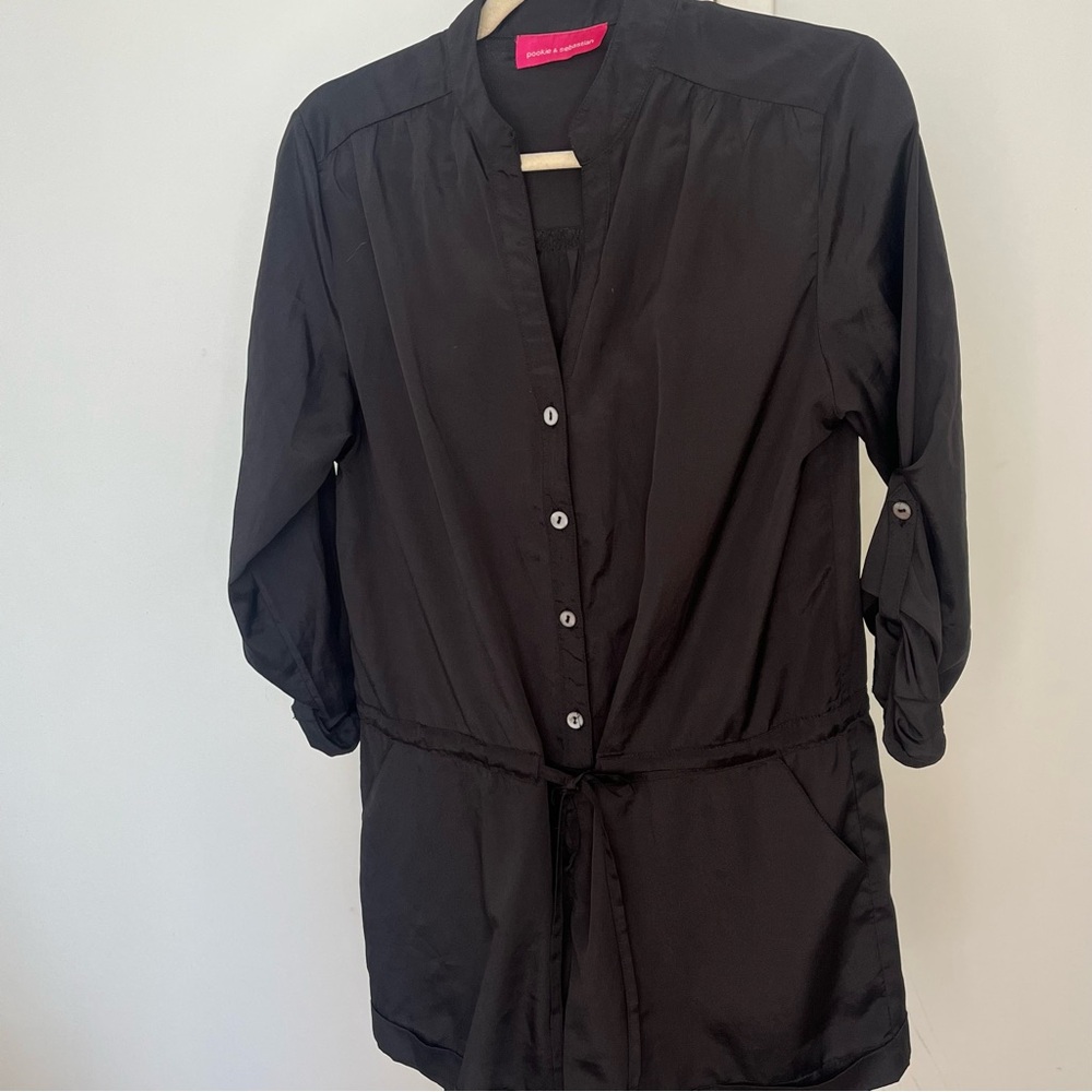 Pookie and Sebastian Black Romper Size M